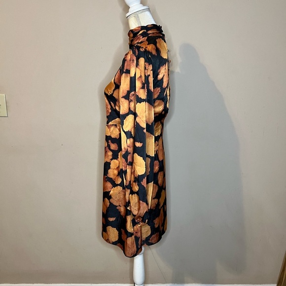 NWOT Topshop Orange and Black Women's Dress - Picture 3 of 8